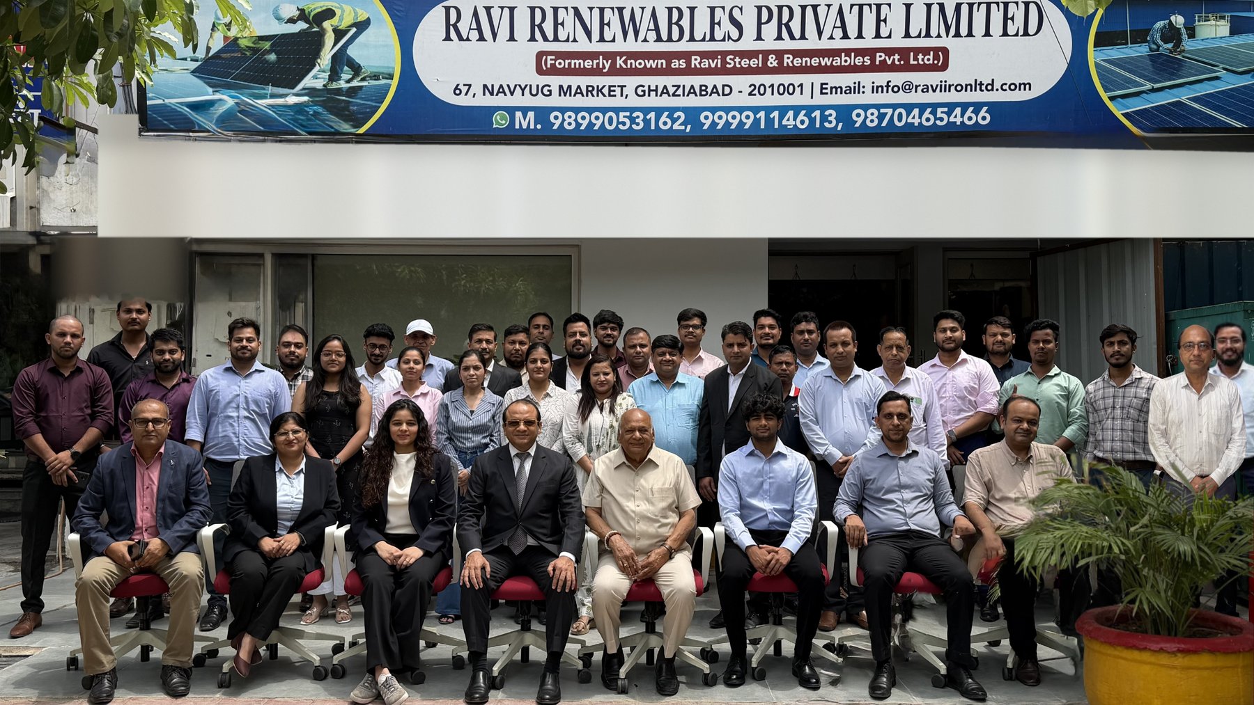 The Ravi Renewables Private Limited team at the Ghaziabad head office